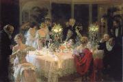 Jules-Alexandre Grun The end of the supper Germany oil painting artist